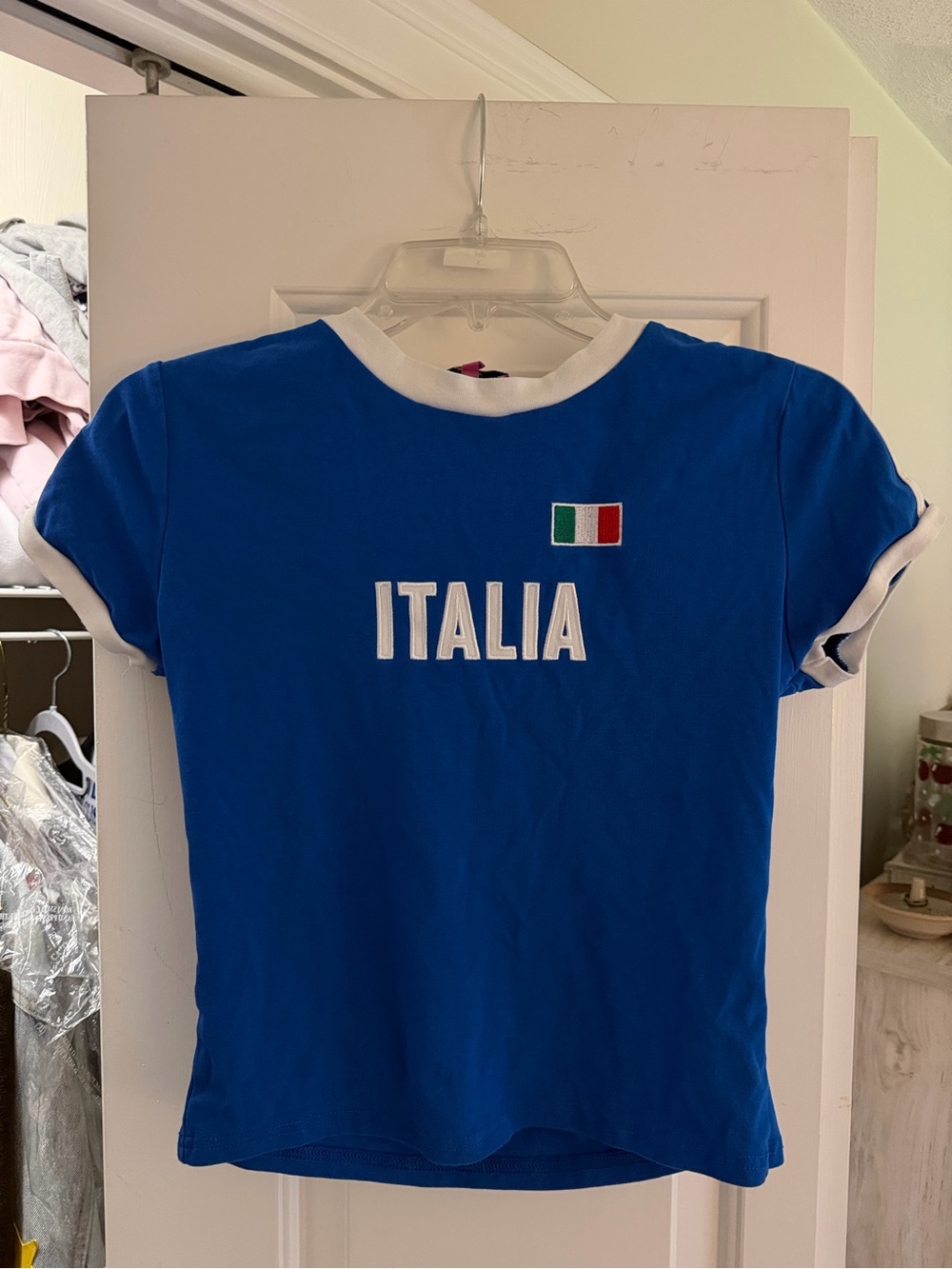 Italia Blue baby Tee - Women's Top
